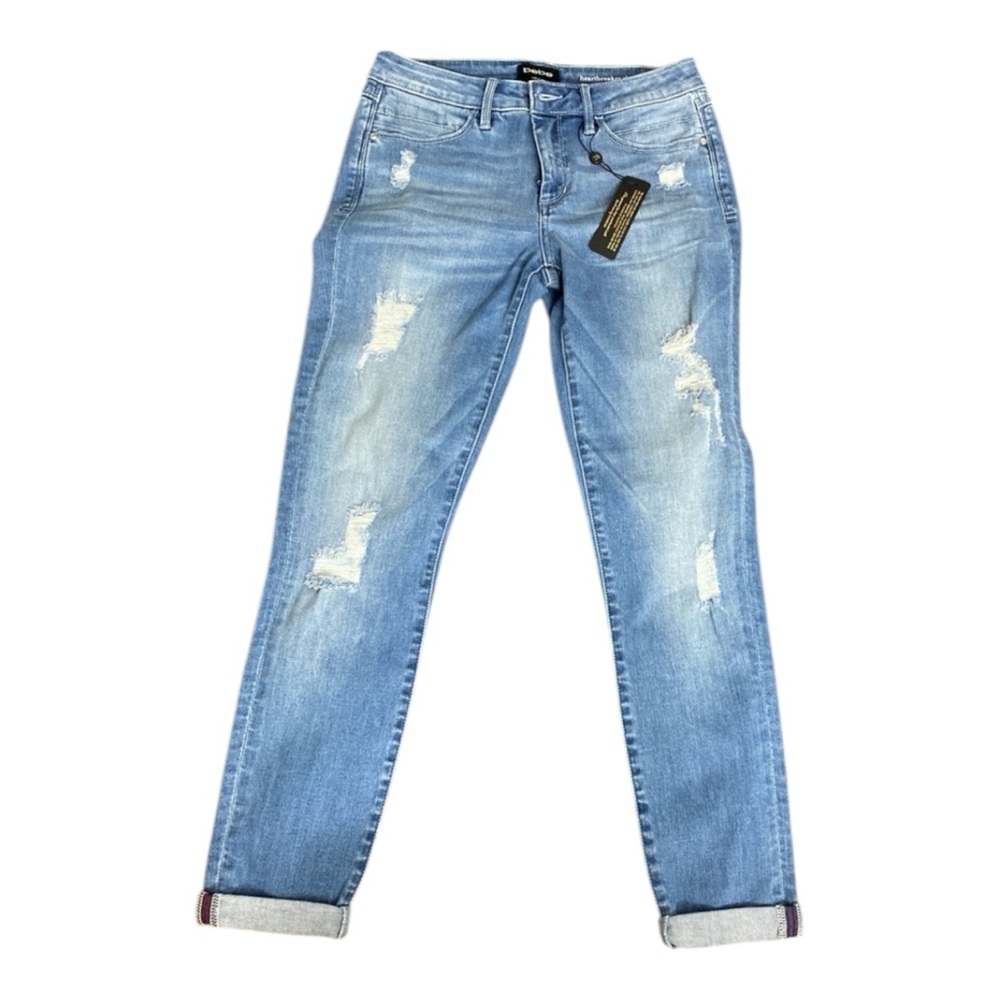 bebe Distressed Skinny Jeans